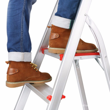 folding aluminum 5 step ladder with standing platform